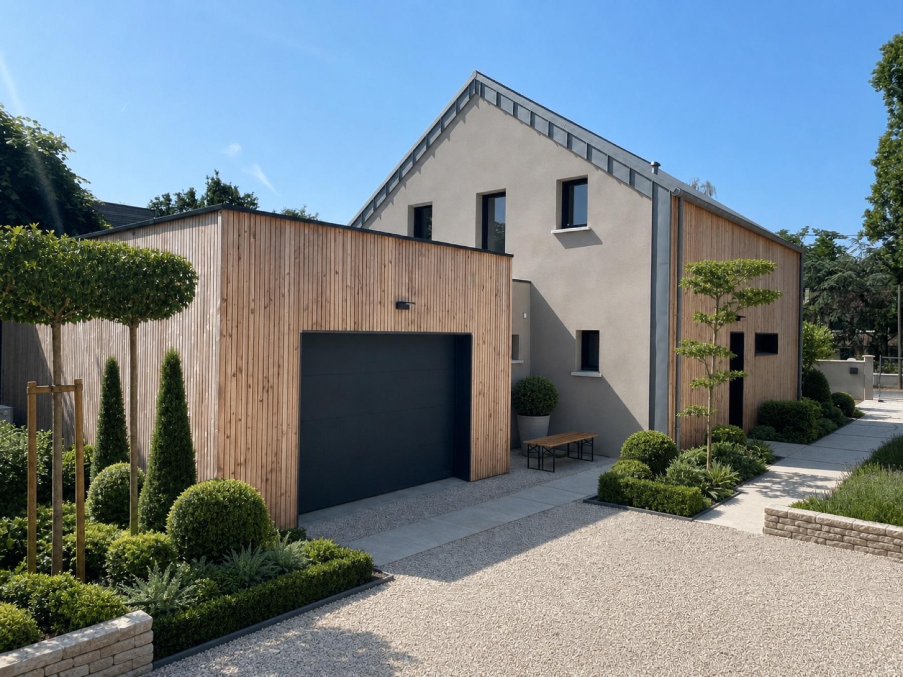 Villa contemporaine avec garage intégré à Bois-le-Roi